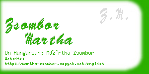 zsombor martha business card